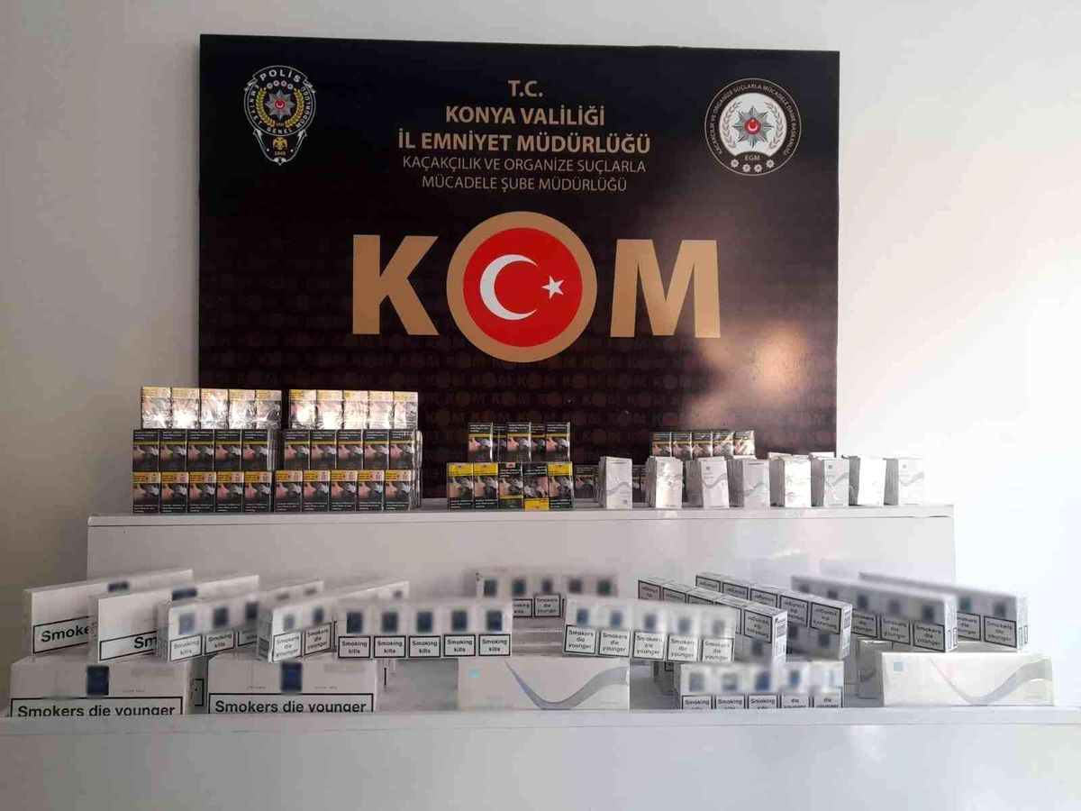 Konya\'da kaçak sigara operasyonu