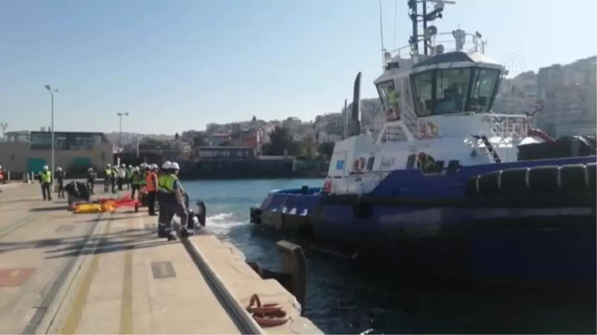 Kuşadası Limanı\'nda deniz kirliliğine müdahale tatbikatı