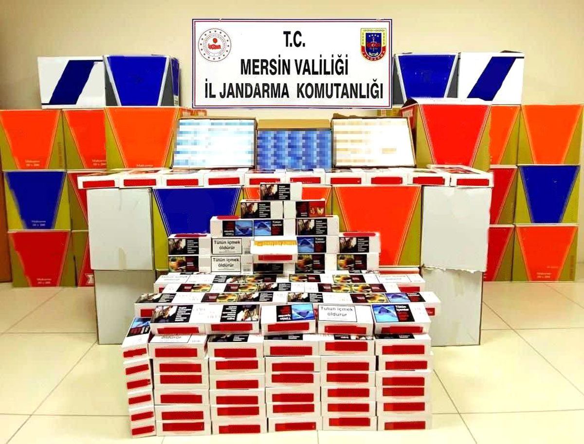 Mersin\'de 500 bin adet kaçak makaron ele geçirildi