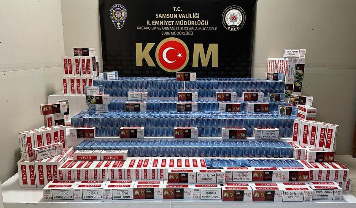 Samsun\'da 180 bin filtreli sigara kağıdı ele geçirildi