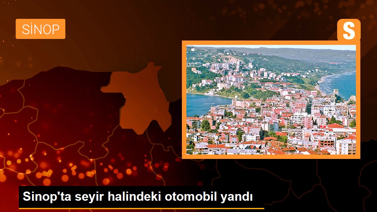 Sinop\'ta seyir halindeki otomobil yandı