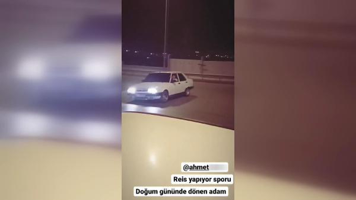 Drift yapan ehliyetsiz sürücüye 12 bin, otomobilin sahibine 3 bin 674 TL ceza kesildi