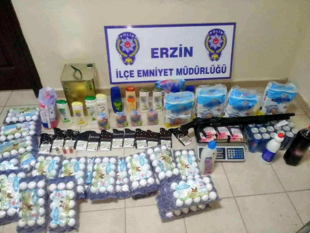 Erzin\'de markete giren 4 hırsızlık şüphelisi yakalandı