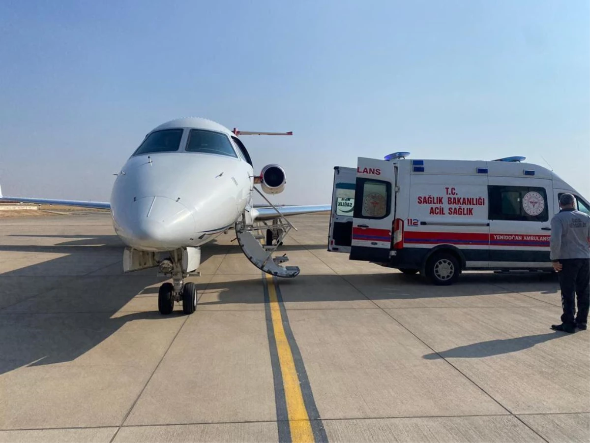 Mardin\'de kalp hastası 2 günlük bebek ambulans uçakla İstanbul\'a nakledildi