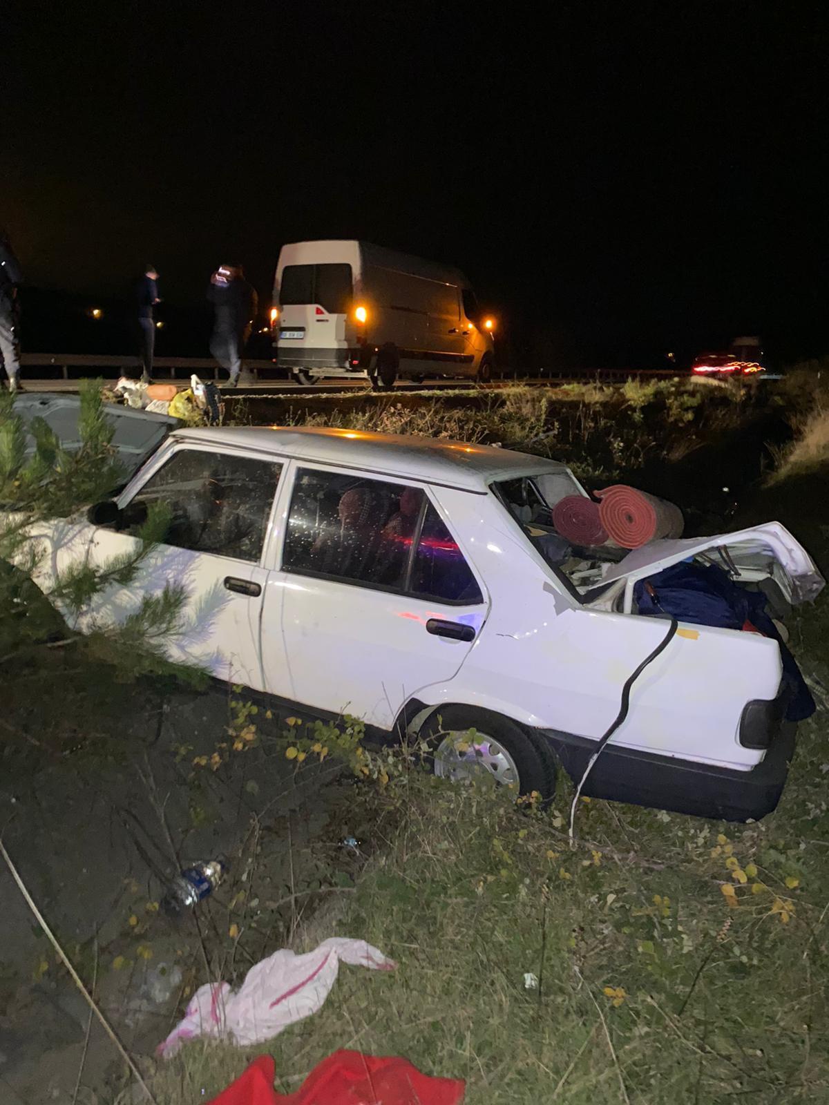 Sinop\'ta otomobilin su kanalına devrildiği kazada bir kişi öldü