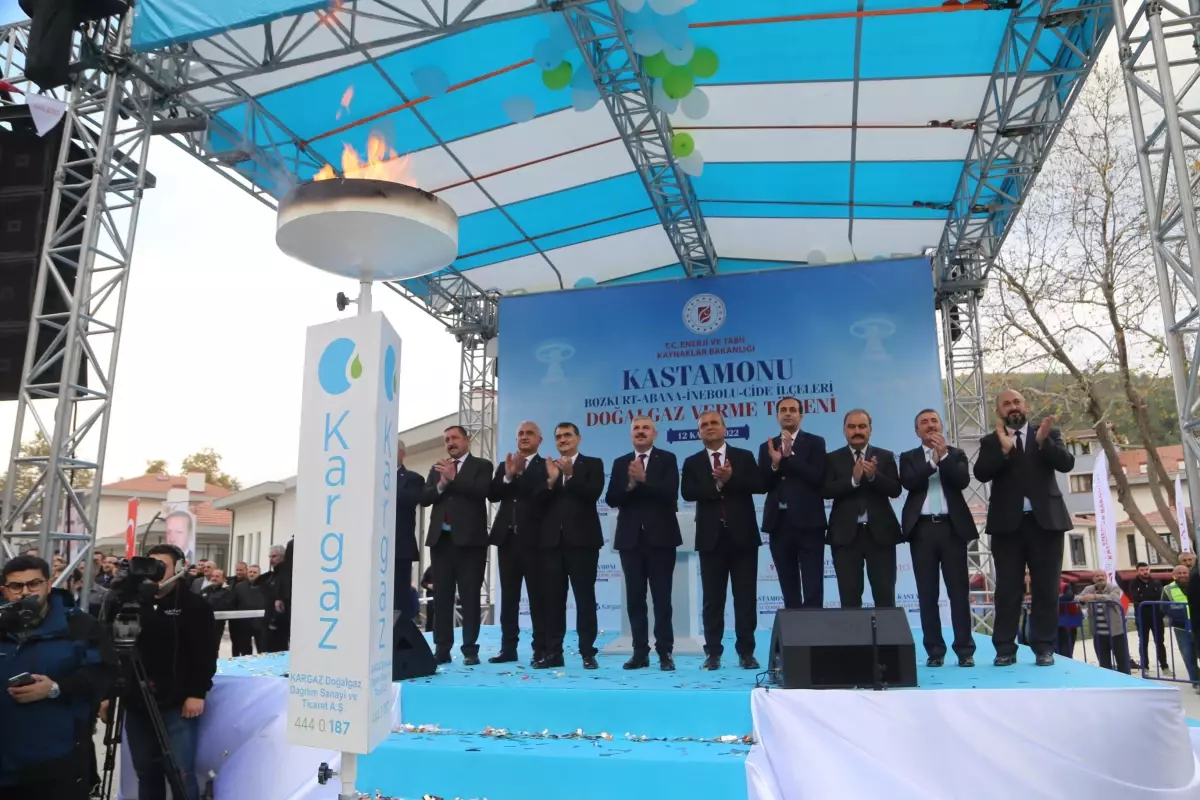 KASTAMONU - Bozkurt, Abana, İnebolu ve Cide ilçelerine Doğal Gaz Verme Töreni