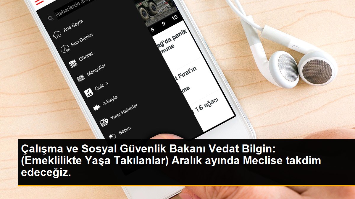 Çalışma ve Sosyal Güvenlik Bakanı Vedat Bilgin: (Emeklilikte Yaşa Takılanlar) Aralık ayında Meclise takdim edeceğiz.