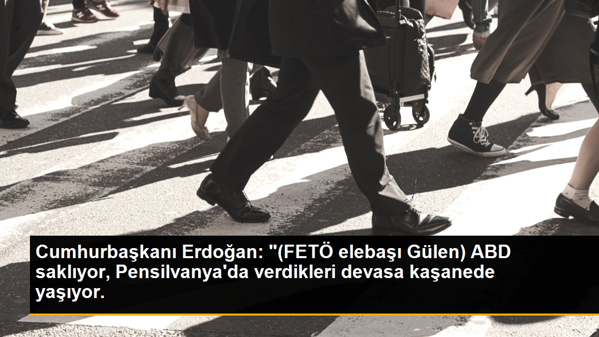 Cumhurbaşkanı Erdoğan: "(FETÖ elebaşı Gülen) ABD saklıyor, Pensilvanya\'da verdikleri devasa kaşanede yaşıyor.