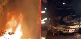 Muğla'da korkunç olay: Alevlerin sardığı araç içinde mahsur kalan sürücü yanarak can verdi