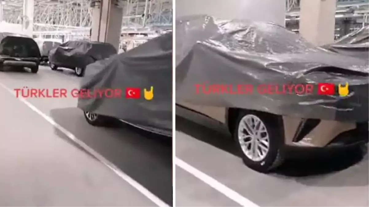 Togg fabrikasından heyecan yaratan görüntü! İşçilerden biri "Türkler geliyor" notuyla paylaştı