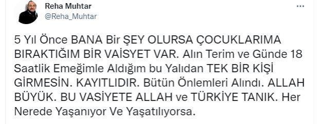 Bir dönemin yıldız ismi Reha Muhtar vasiyetini açıkladı: Tüm Türkiye buna tanıktır