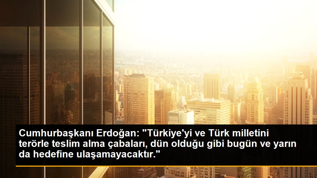 Cumhurbaşkanı Erdoğan: "(Beyoğlu\'ndaki patlama) Şu an itibarıyla ilk tespitler oradaki kaçışmalar vesaire falan, bir kadının bu işte rol oynadığı...