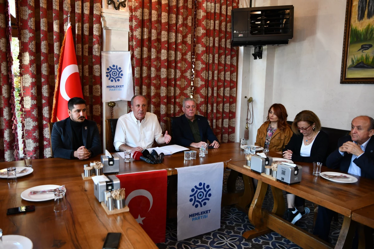 GAZİANTEP - Memleket Partisi Genel Başkanı İnce, gazetecilerle buluştu