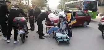 Otomobil ile motosiklet kafa kafaya çarpıştı: 2 yaralı