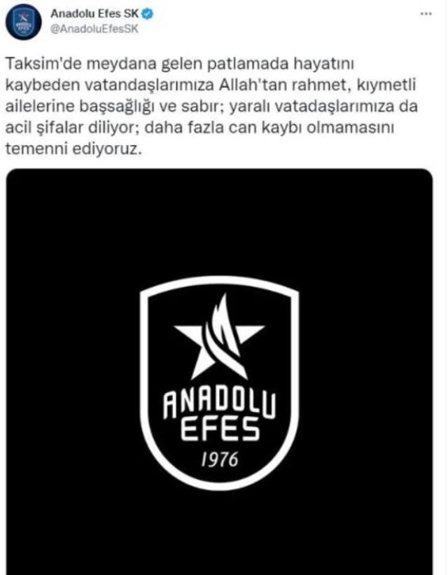 Spor camiasından Taksim'deki bombalı saldırı sonrası geçmiş olsun mesajları Spor camiasından Taksim'deki bombalı saldırı sonrası geçmiş olsun mesajları