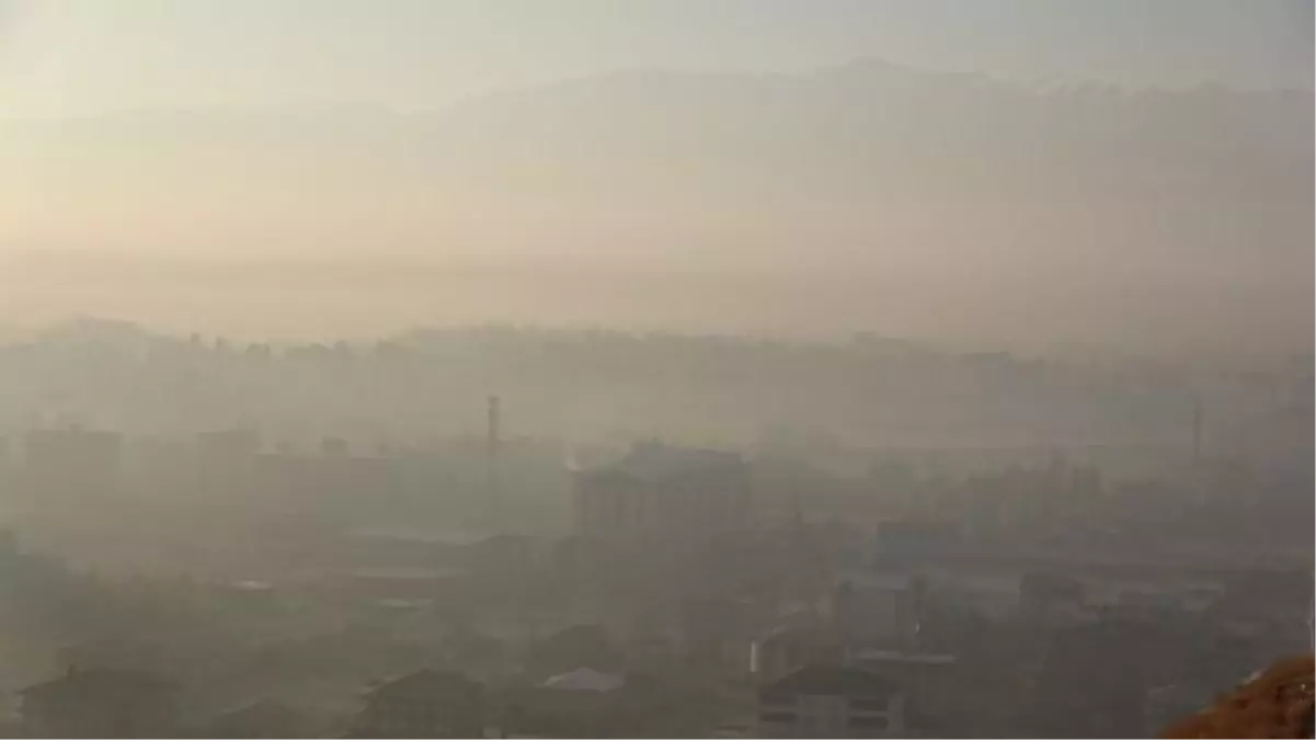 Yüksekova'da sis etkili oldu