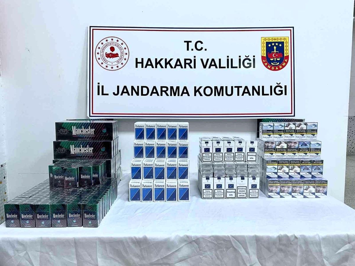 Hakkari\'de 800 paket sigara ele geçirildi