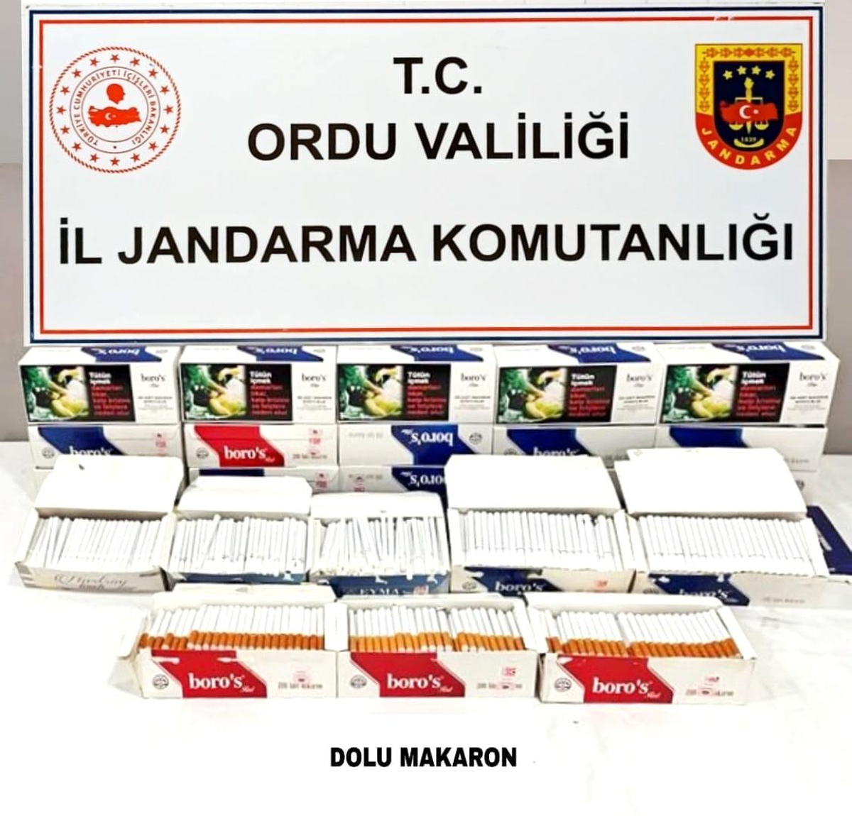 Ordu\'da kaçak tütün mamulleri ele geçirildi