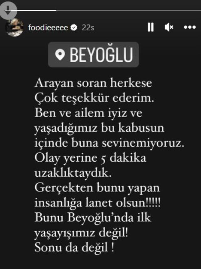 Taksim'de dükkanı olan eski MasterChef yarışmacısı Burcu Önal, saldırı yaşadığı korkuyu anlattı: 5 dakika uzaklıktaydık