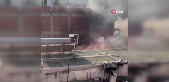 Madde bağımlısı şahısların barındığı hurda deposu alev alev yandı