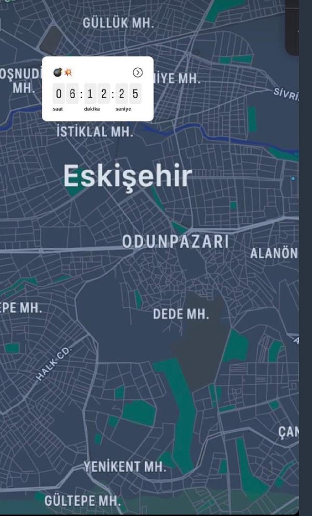 Sosyal medyada Eskişehir haritası üzerinde sayaçlı bomba görseli paylaşan kadın tutuklandı Sosyal medyada Eskişehir haritası üzerinde sayaçlı bomba görseli paylaşan kadın tutuklandı