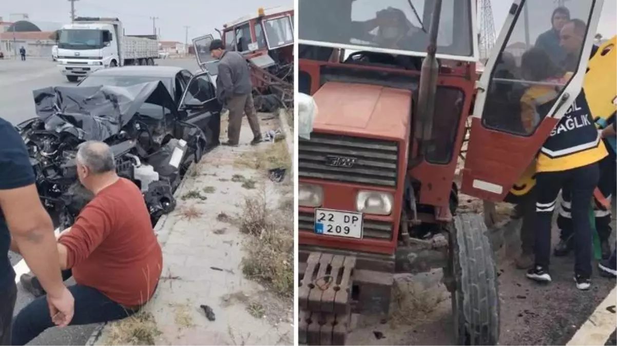 Belediye başkanının aracı traktörle çarpıştı! Olay yerinden gelen görüntüler feci