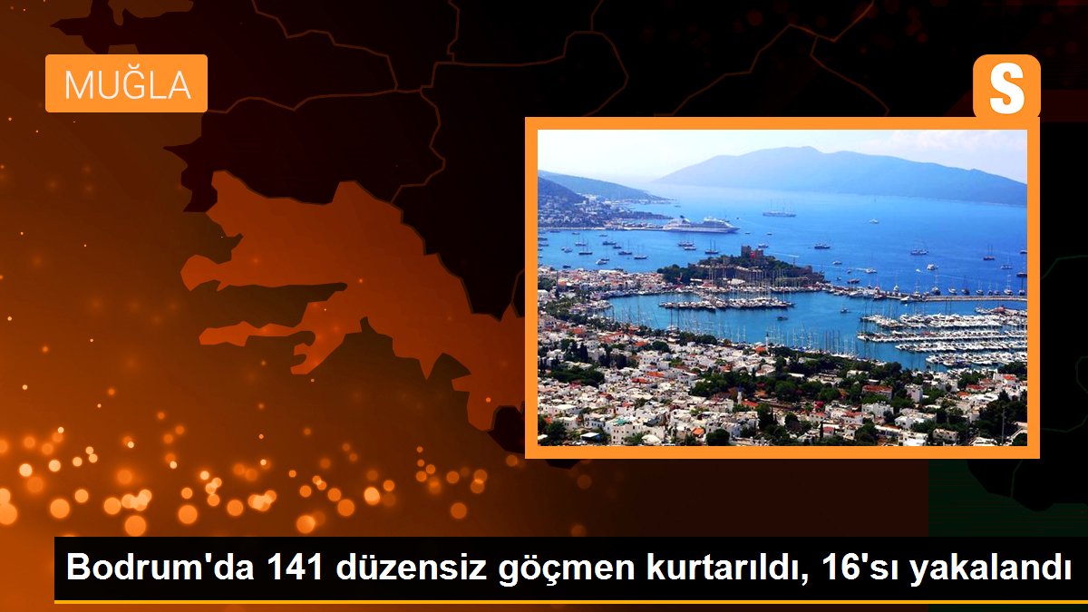 Bodrum\'da 141 düzensiz göçmen kurtarıldı, 16\'sı yakalandı