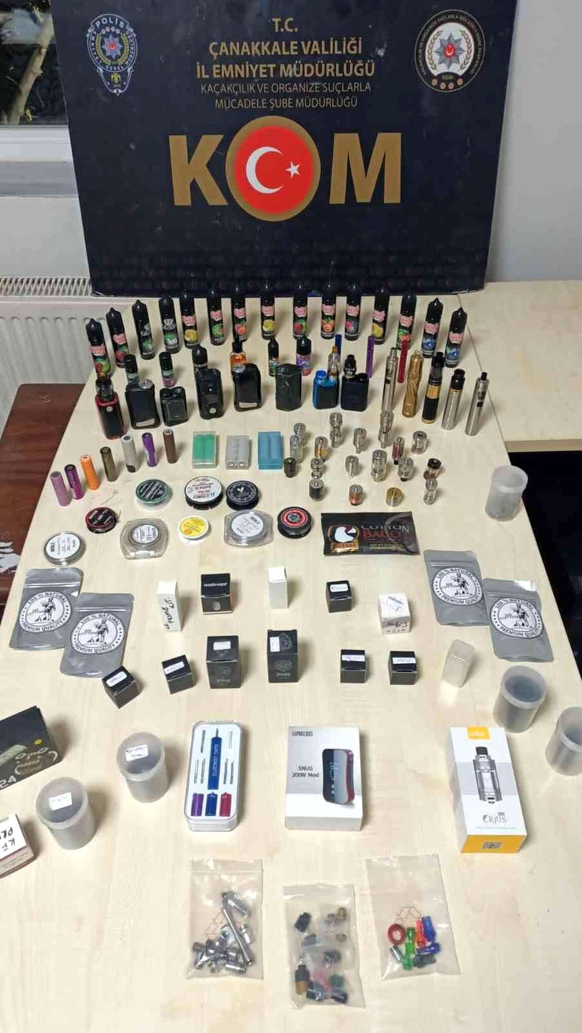 Çan\'da kaçak elektronik sigara operasyonu
