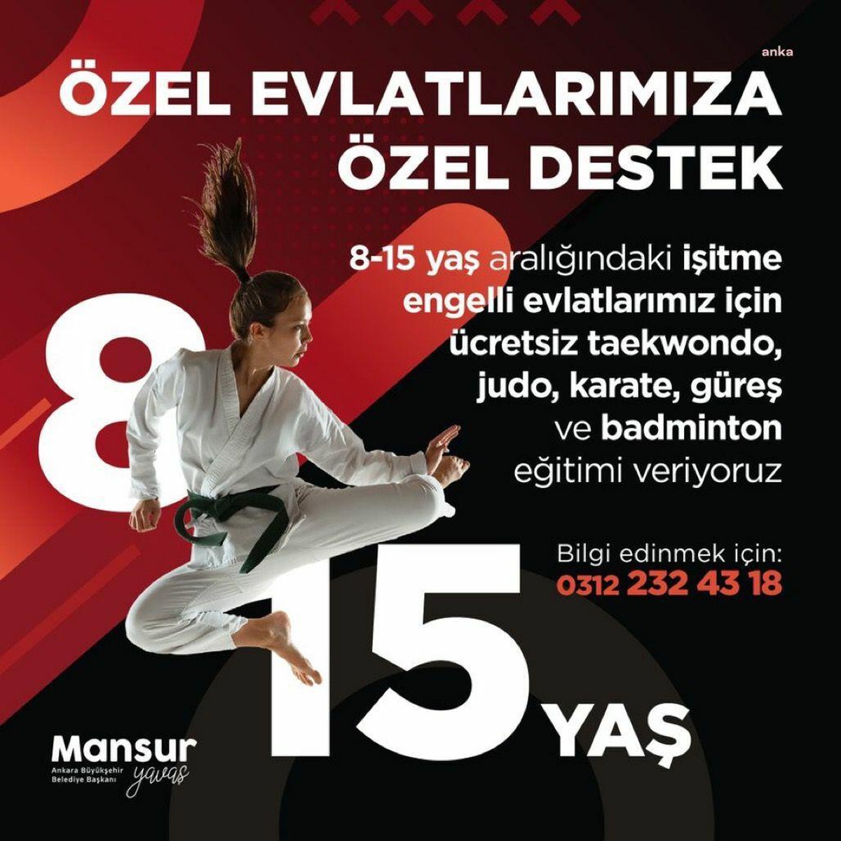 EGO Spor Kulübü, işitme engelli çocuklara ücretsiz spor eğitimi verecek