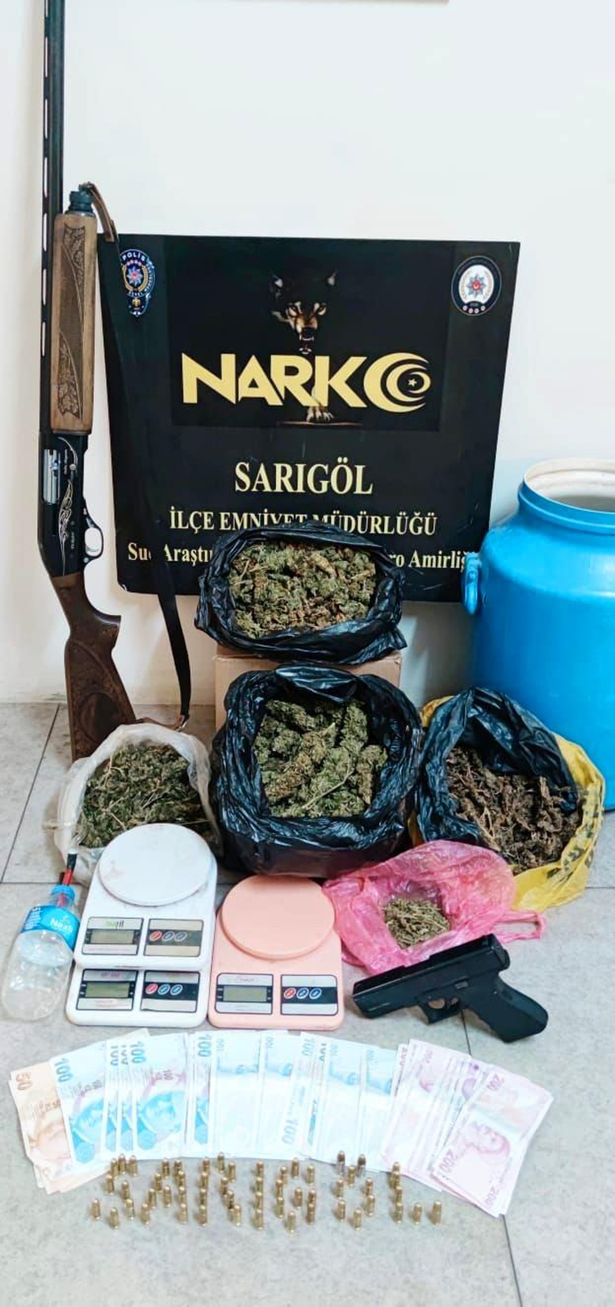 Sarıgöl Emniyeti\'nden uyuşturucuya darbe