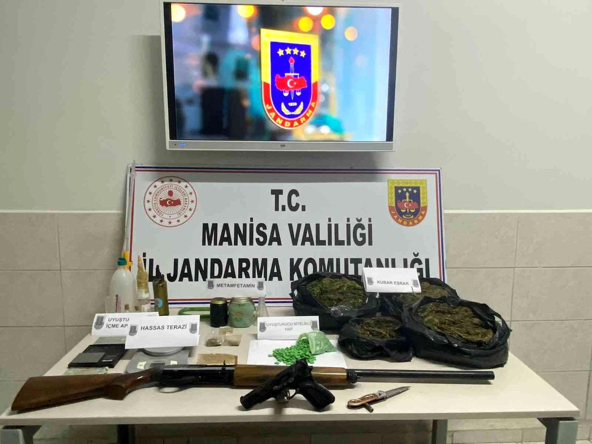 Cezaevindeki şahsın evinde uyuşturucu ve silahlar bulundu