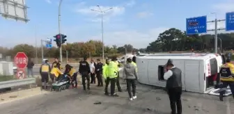 Yolcu minibüsü ile otomobil çarpıştı; 6 yaralı