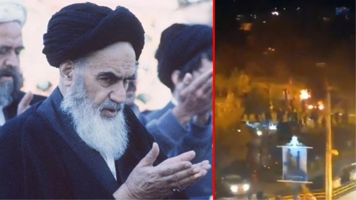 İran\'da protestocular, Ayetullah Humeyni\'nin evine molotof atıp ateşe verdiler