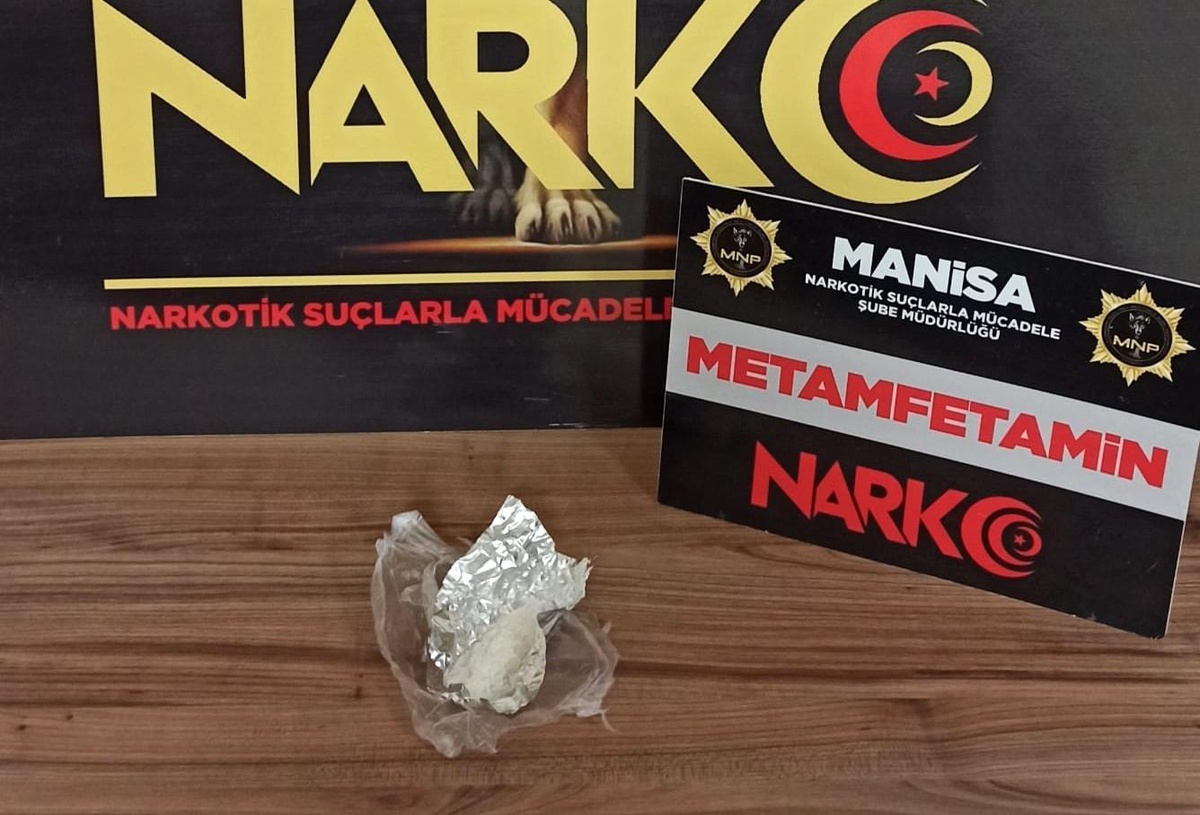 Metamfetaminle yakalanan şahıs gözaltına alındı
