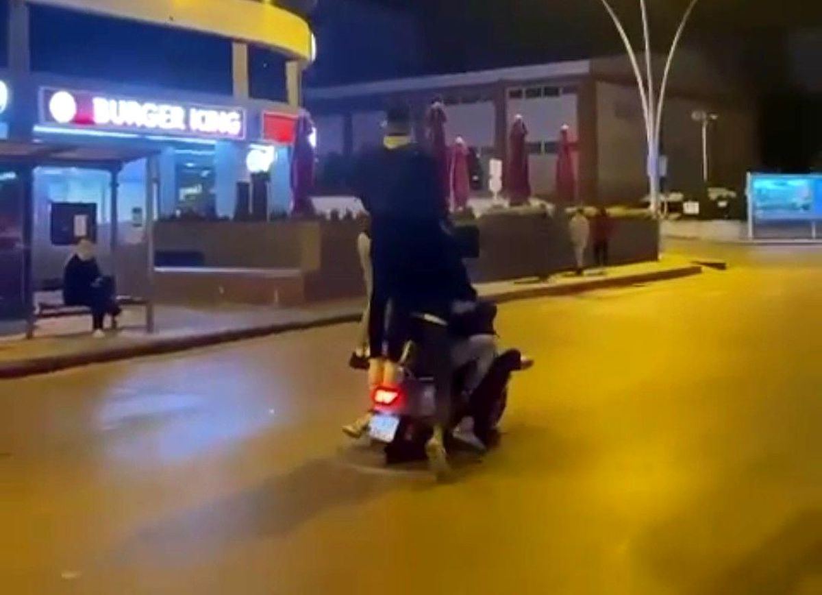Motosiklete 5 kişi binen gençler hakkında adli işlem başlatıldı