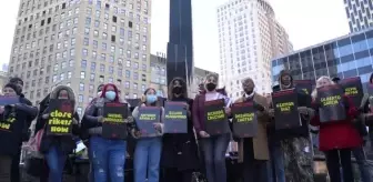 Rikers Adası Hapishanesi'nin kapatılması için gösteri düzenlendi