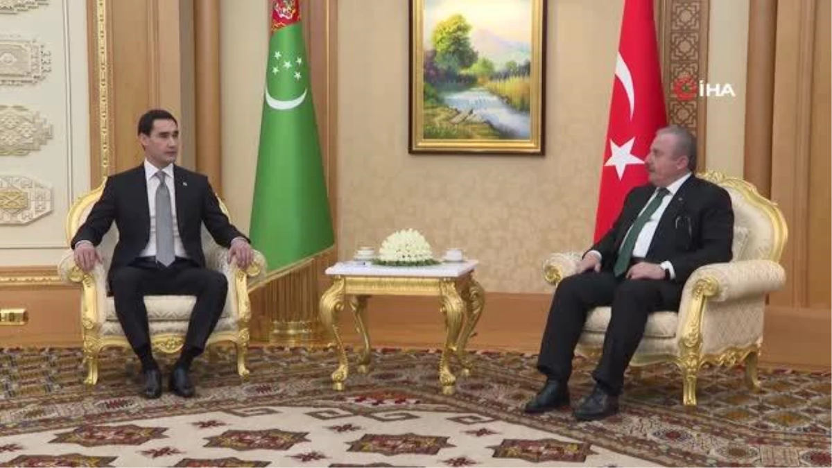 TBMM Başkanı Şentop, Türkmenistan Devlet Başkanı Berdimuhammedov ile görüştü