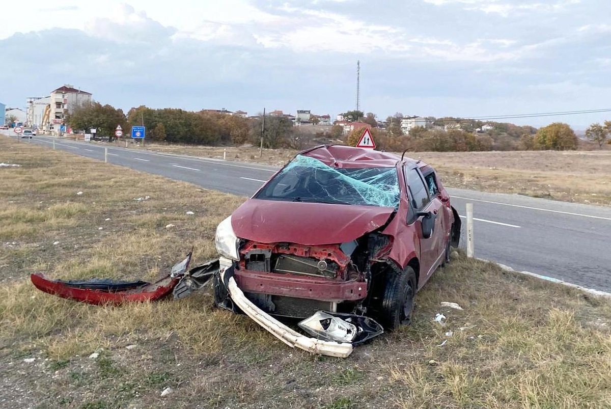 Tekirdağ\'da otomobil takla attı: 1 yaralı