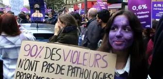 Paris'te kadın cinayetleri protestosu