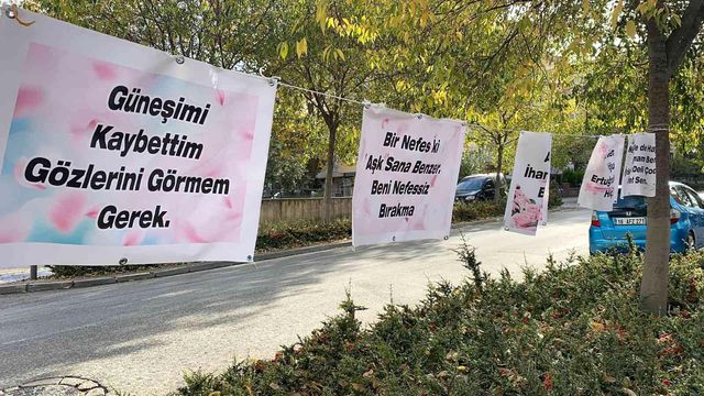 Bursa'da eşine kendisini affettirmek için çalıştığı marketin karşısına pankart astı Bursa'da eşine kendisini affettirmek için çalıştığı marketin karşısına pankart astı