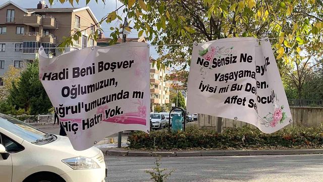 Bursa'da eşine kendisini affettirmek için çalıştığı marketin karşısına pankart astı Bursa'da eşine kendisini affettirmek için çalıştığı marketin karşısına pankart astı