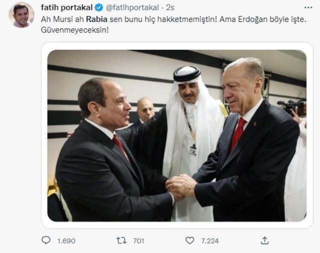 Cumhurbaşkanı Erdoğan'ın Sisi ile fotoğrafı sosyal medyada gündem oldu! Herkesin aklına 3 sene önceki sözleri geldi