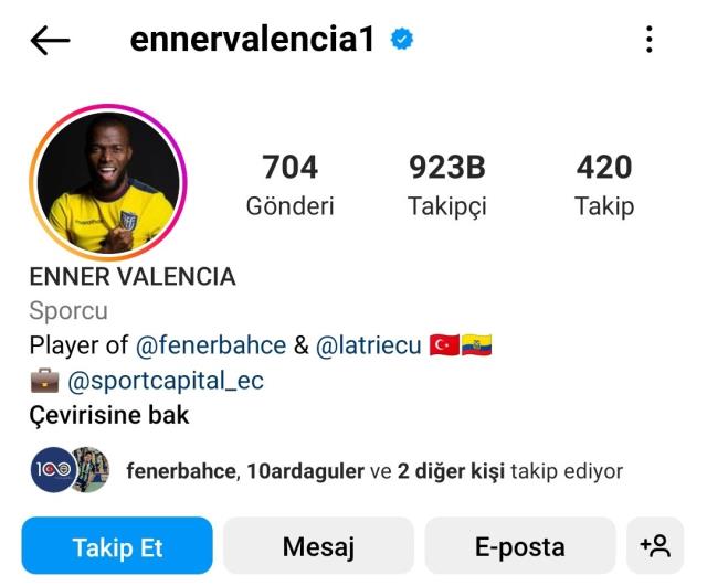 Enner Valencia'yı artık dünya tanıyor! Sadece 1 saatte ulaştığı takipçi sayısı inanılmaz Enner Valencia'yı artık dünya tanıyor! Sadece 1 saatte ulaştığı takipçi sayısı inanılmaz