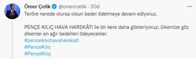 Pençe-Kılıç Hava Harekatına AK Parti'den ilk yorum Pençe-Kılıç Hava Harekatına AK Parti'den ilk yorum