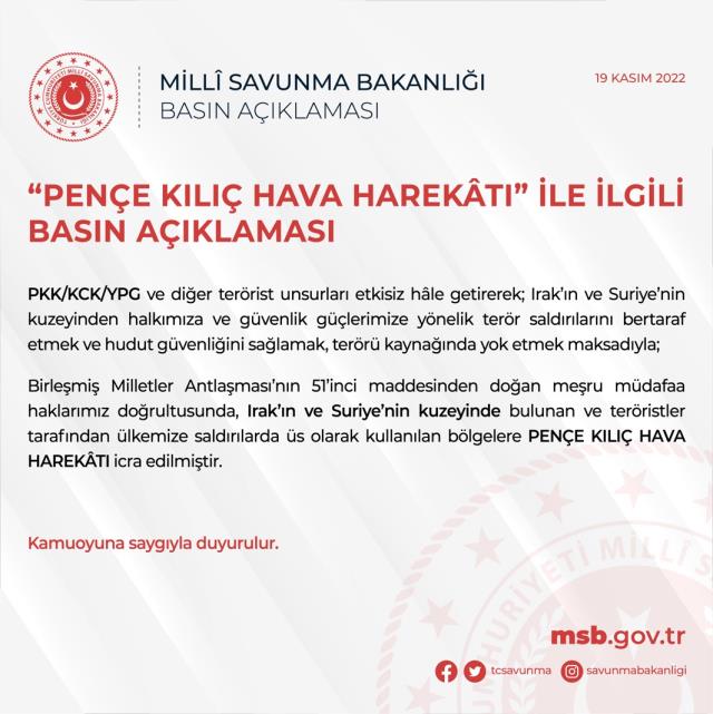 Son Dakika! Türk Silahlı Kuvvetleri, Suriye ve Irak'ın kuzeyindeki terör örgütü hedeflerine yönelik hava harekatı başlattı Son Dakika! Türk Silahlı Kuvvetleri, Suriye ve Irak'ın kuzeyindeki terör örgütü hedeflerine yönelik hava harekatı başlattı