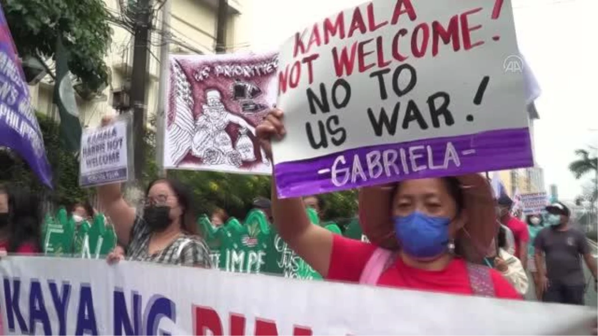 ABD Başkan Yardımcısı Kamala Harris, Filipinler\'de protesto edildi