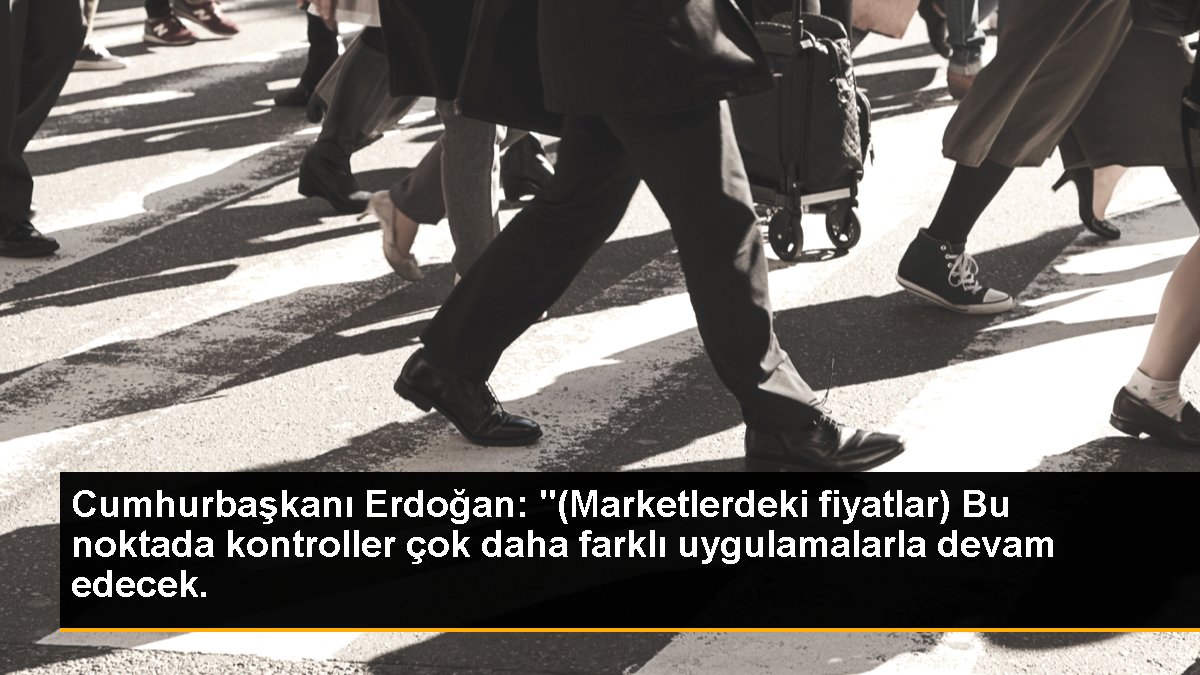 Cumhurbaşkanı Erdoğan: "(Marketlerdeki fiyatlar) Bu noktada kontroller çok daha farklı uygulamalarla devam edecek.