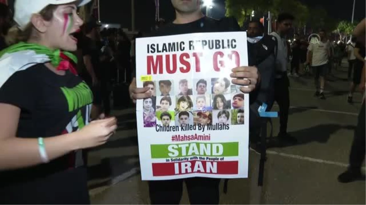İranlı taraftarların protestosu, 2022 Dünya Kupası\'nda da devam etti