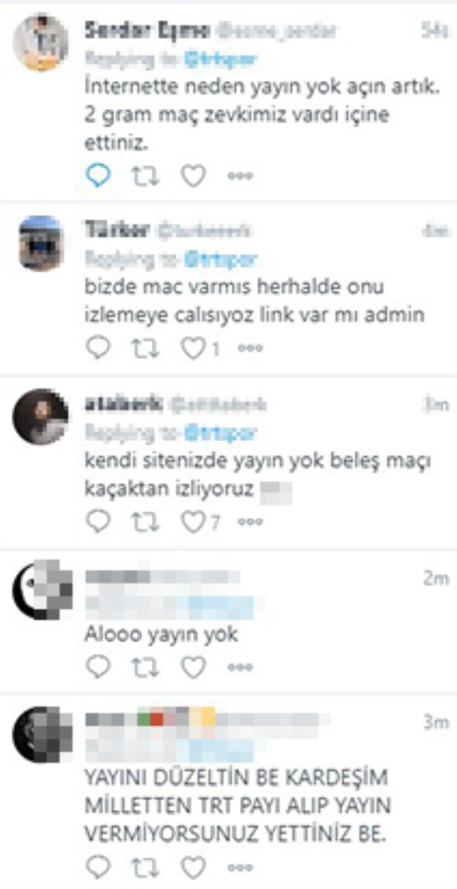 Maç izlemek isteyenler gördükleri ekran karşısında isyan etti! TRT'ye tepki yağdı Maç izlemek isteyenler gördükleri ekran karşısında isyan etti! TRT'ye tepki yağdı