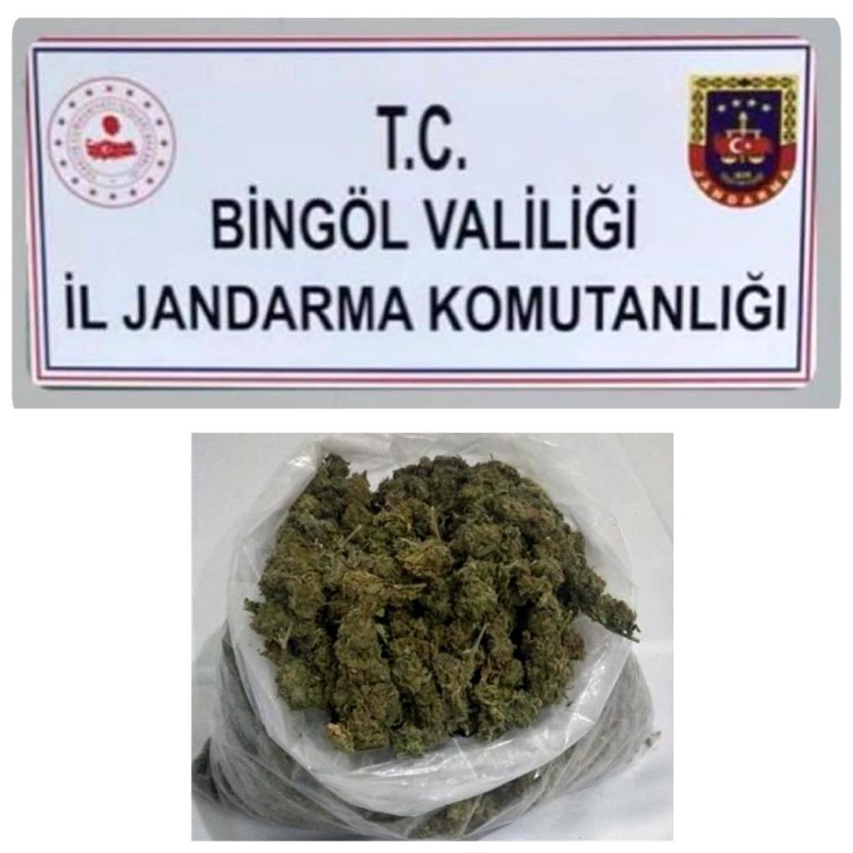 Bingöl\'de 1 kilogram esrar ele geçirildi